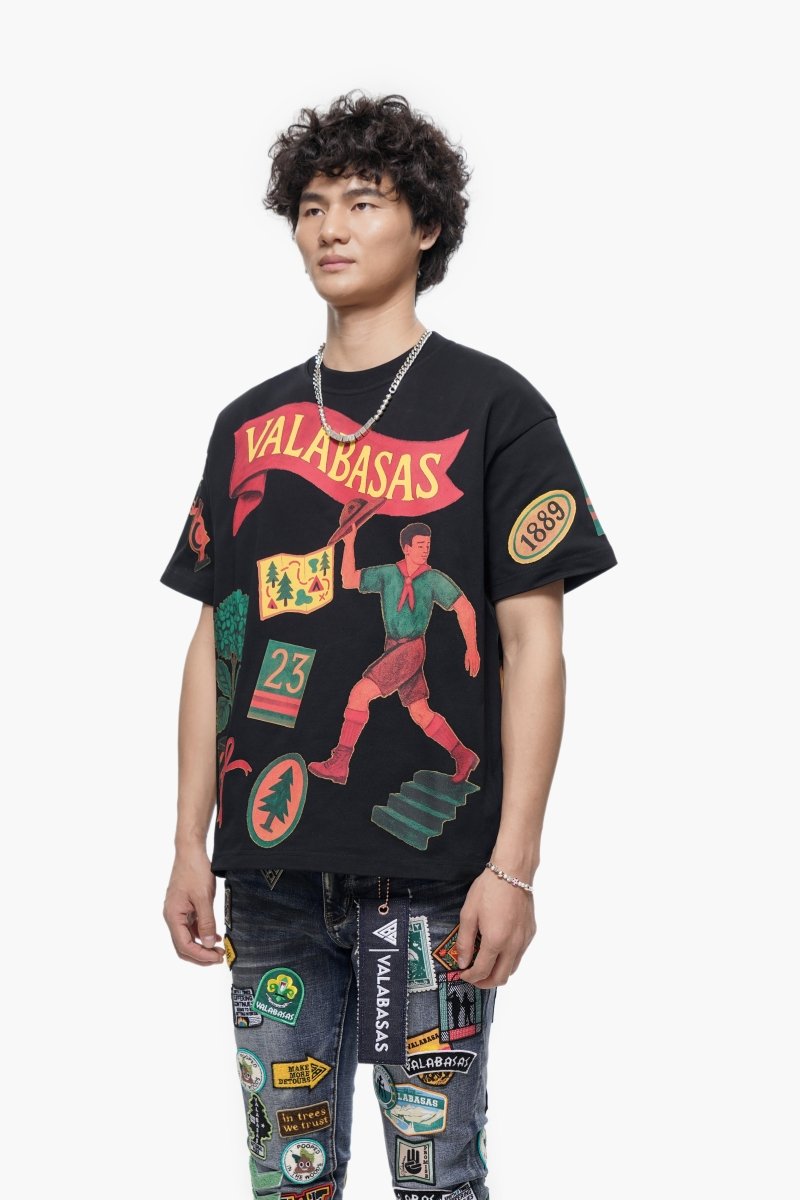 Latitude Tee Black - Valabasas