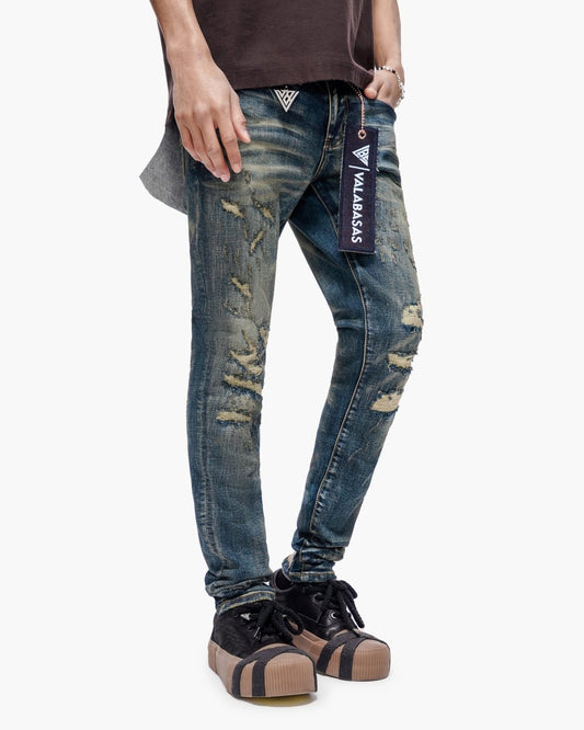 Leader Skinny Dark Blue Vintage - Valabasas