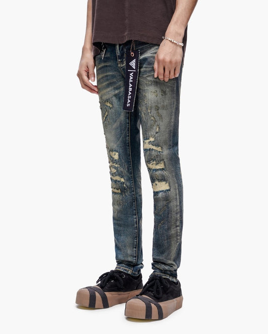 Leader Skinny Dark Blue Vintage - Valabasas