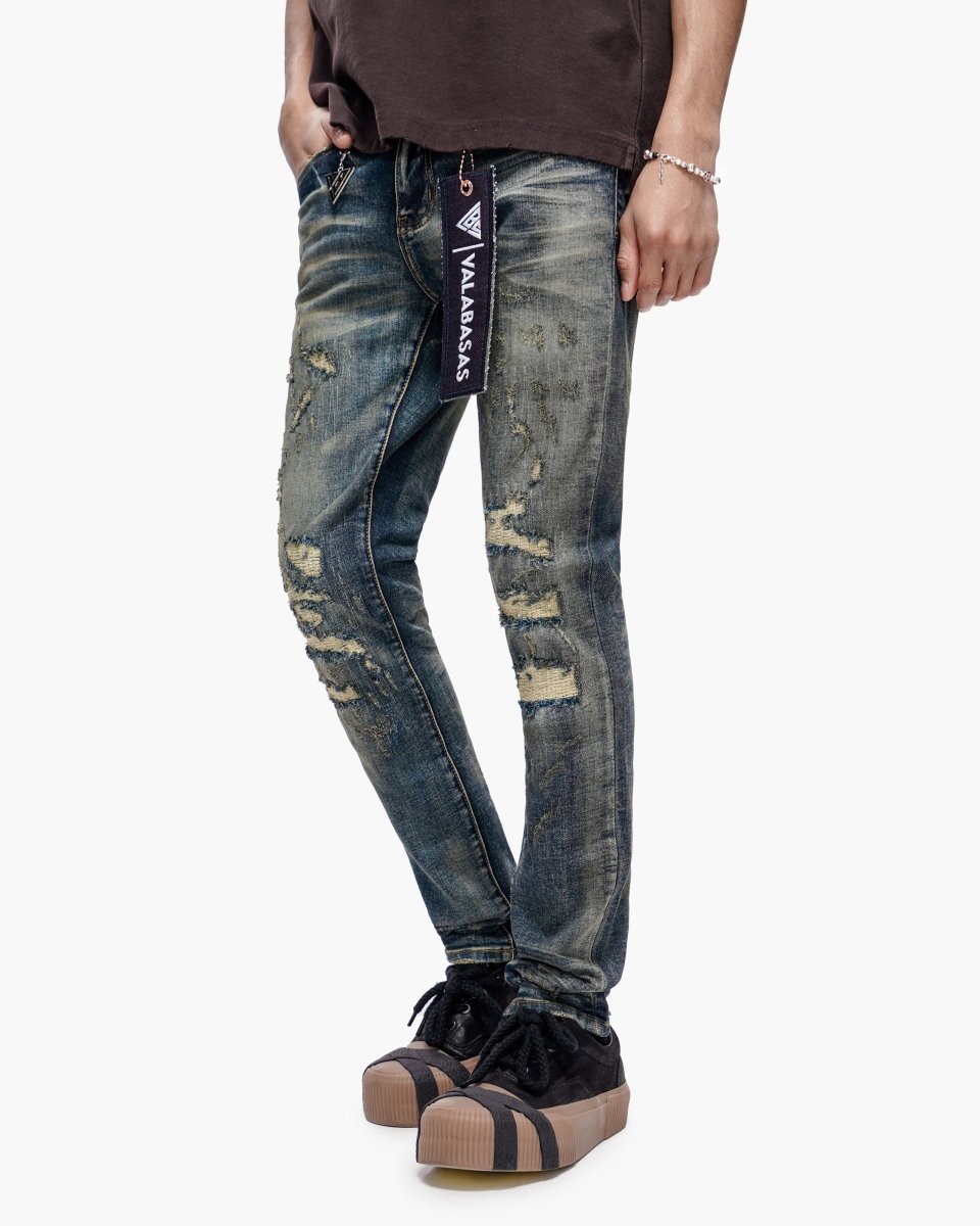 Leader Skinny Dark Blue Vintage - Valabasas
