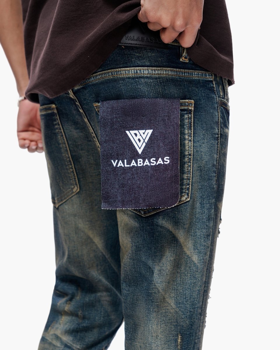 Leader Skinny Dark Blue Vintage - Valabasas
