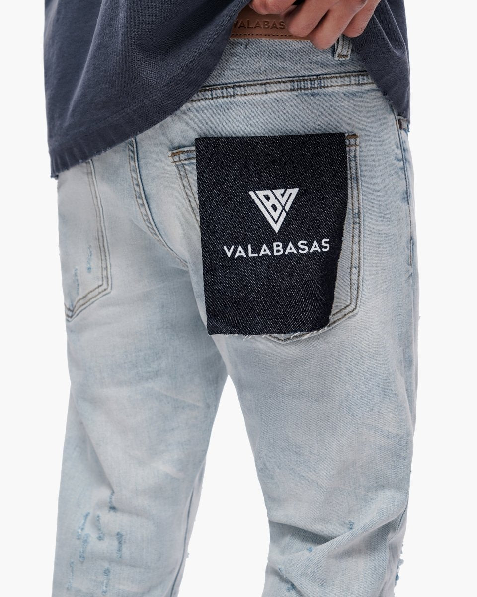 VALABASAS スキニーデニム ライトブルー 32 Leader Skinny Light Blue Wash – Valabasas
