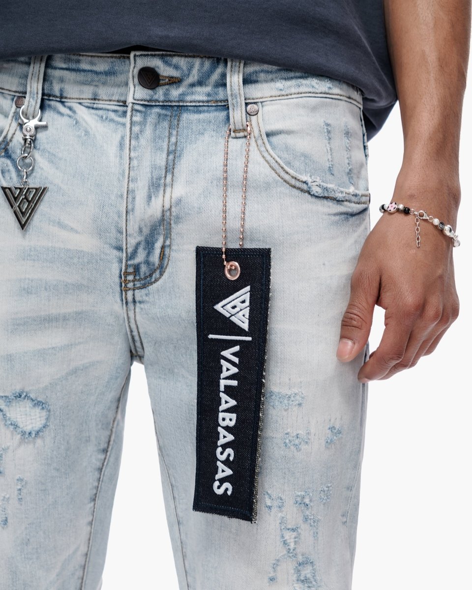 VALABASAS スキニーデニム ライトブルー 32 Leader Skinny Light Blue Wash – Valabasas