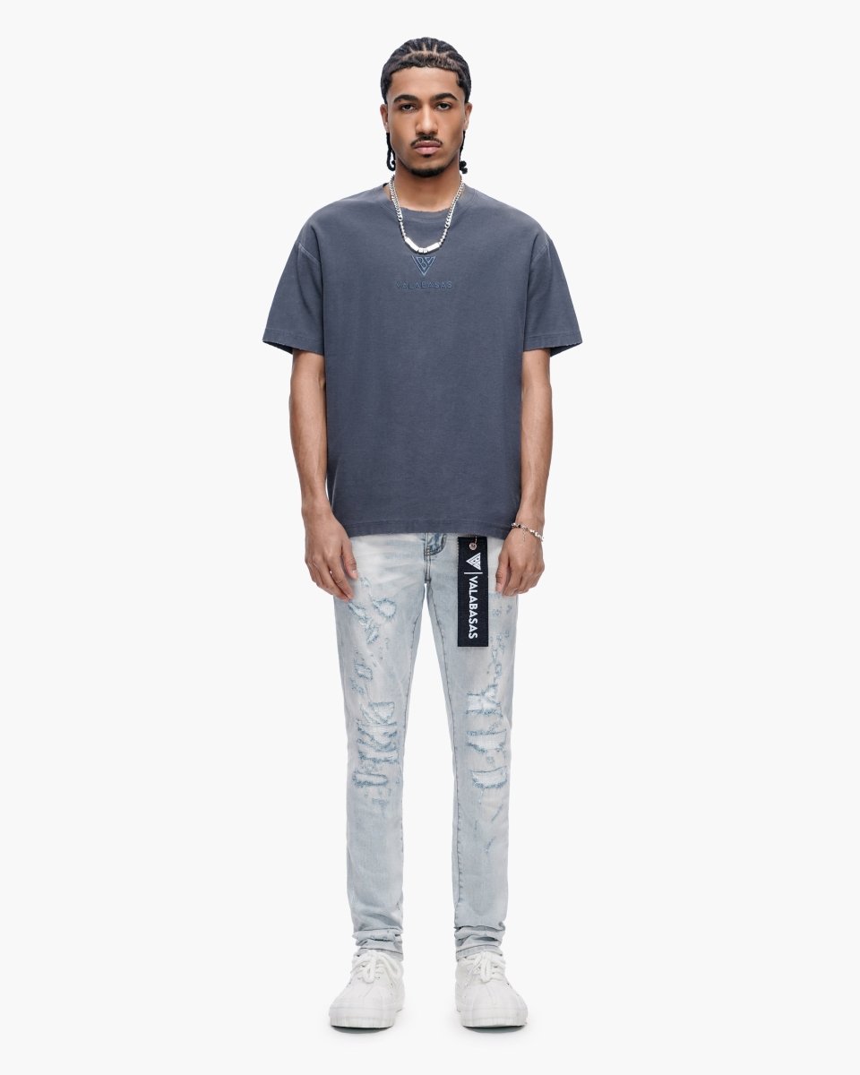 VALABASAS スキニーデニム ライトブルー 32 Leader Skinny Light Blue Wash – Valabasas