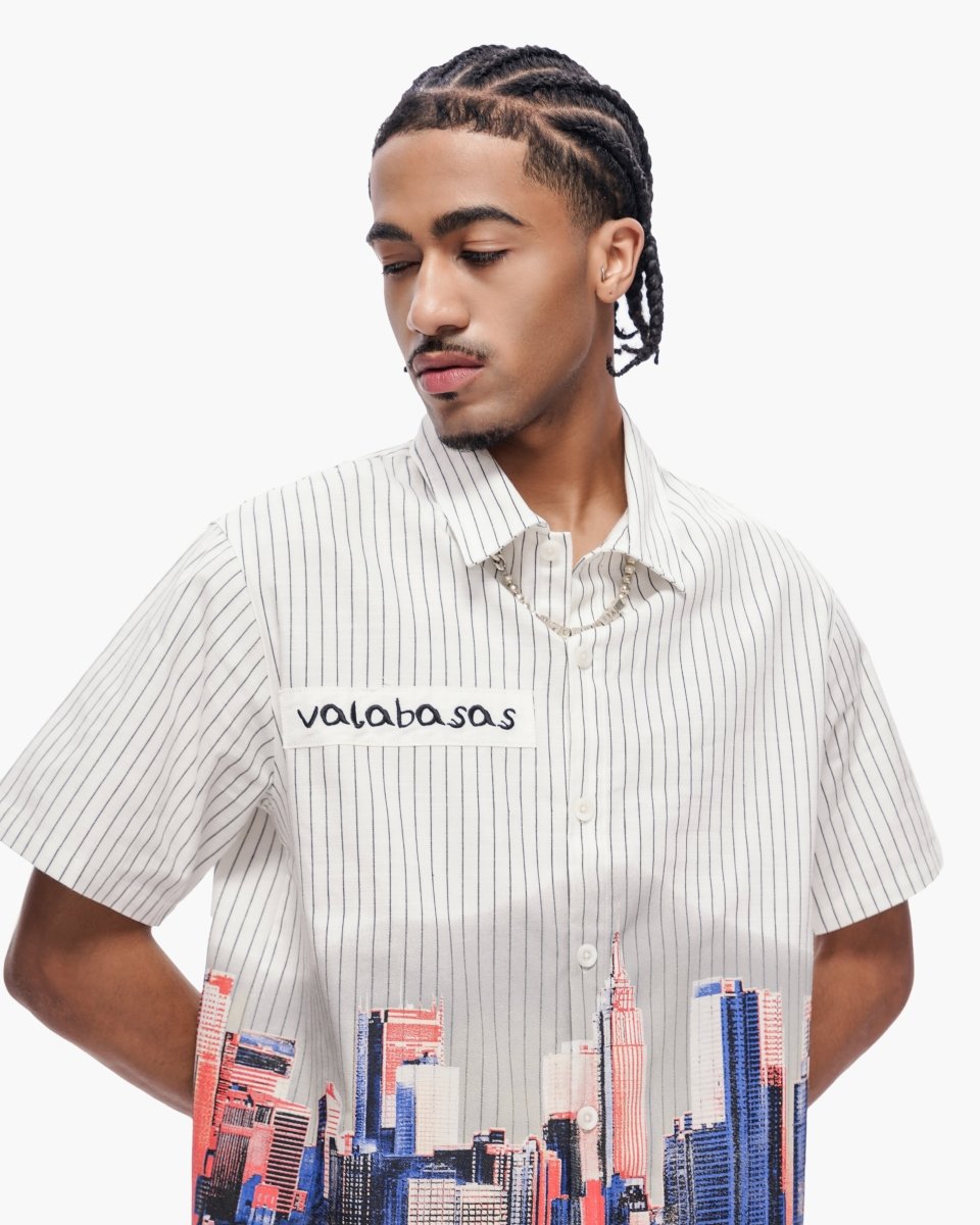 Leave Town Pin - Striped BD White - Valabasas