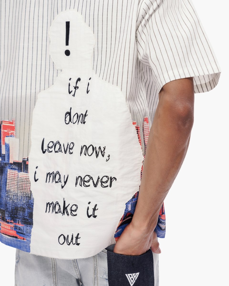 Leave Town Pin - Striped BD White - Valabasas