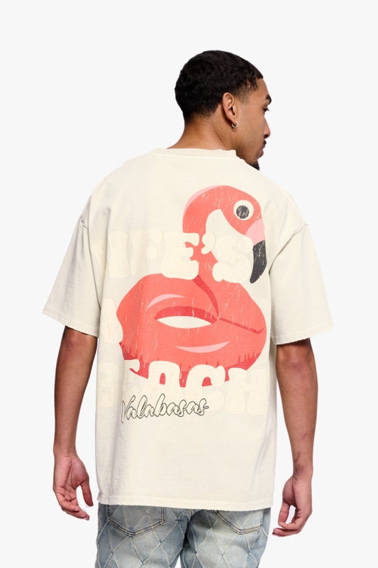 Lifes A Beach Tee Cream - Valabasas