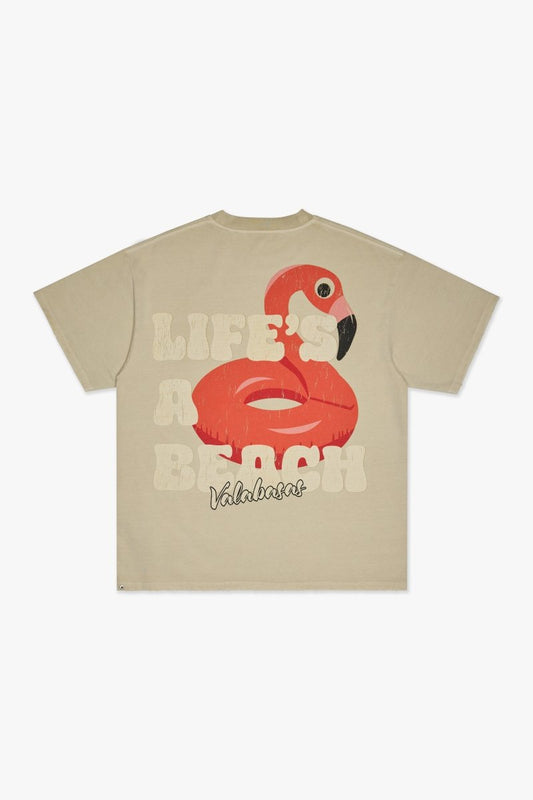 Lifes A Beach Tee Cream - Valabasas