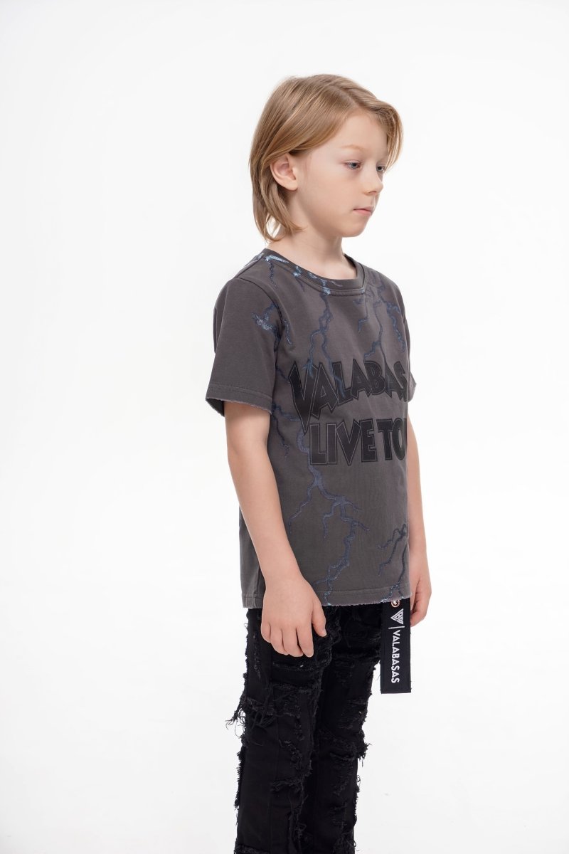 Light On Kids Tee Grey - Valabasas