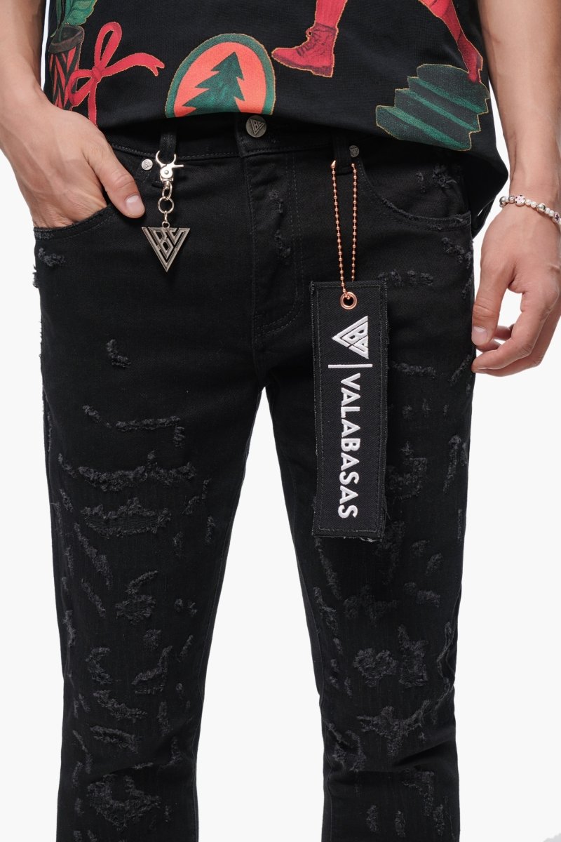 Lockdown Stacked Jet Black Jean – Valabasas