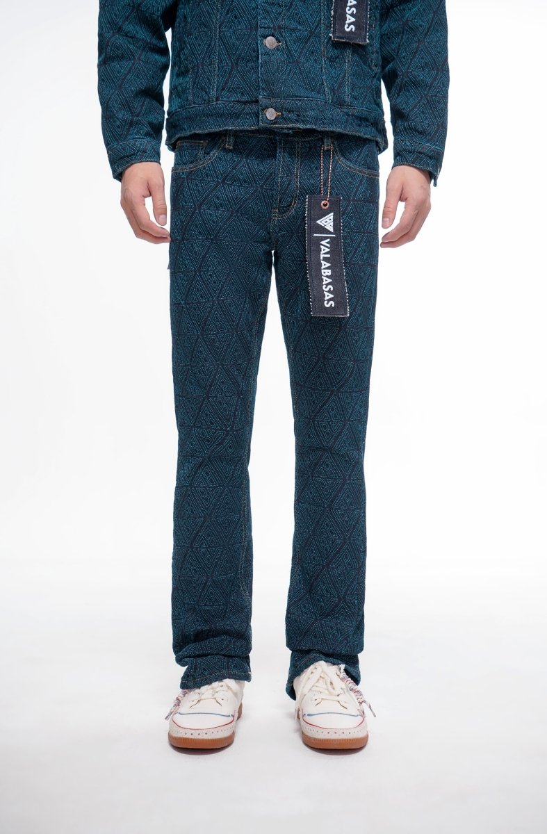Lockjaw Indigo Blue Stacked Jeans - Valabasas