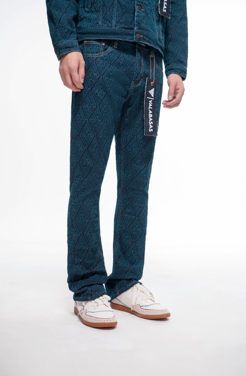 Lockjaw Indigo Blue Stacked Jeans - Valabasas