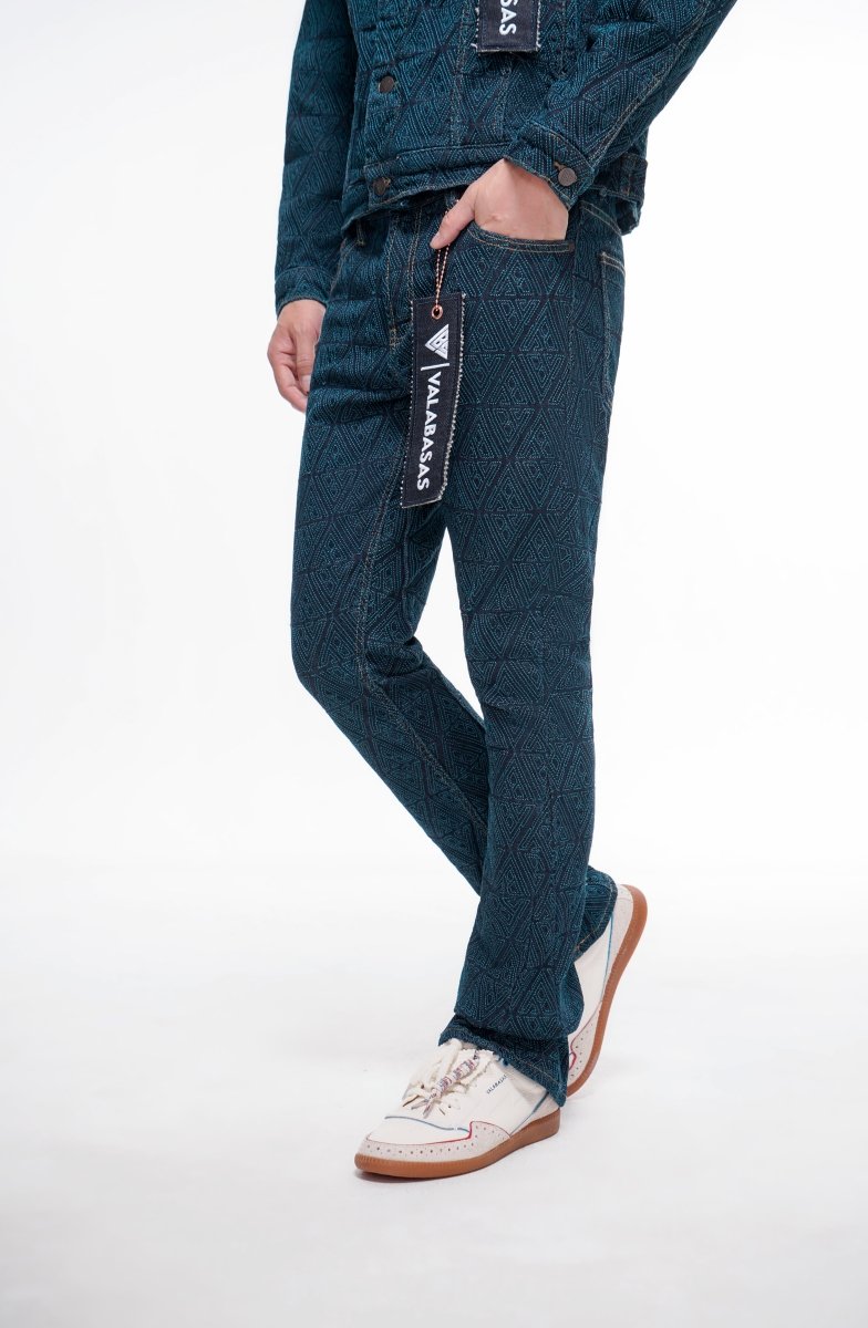 Lockjaw Indigo Blue Stacked Jeans - Valabasas
