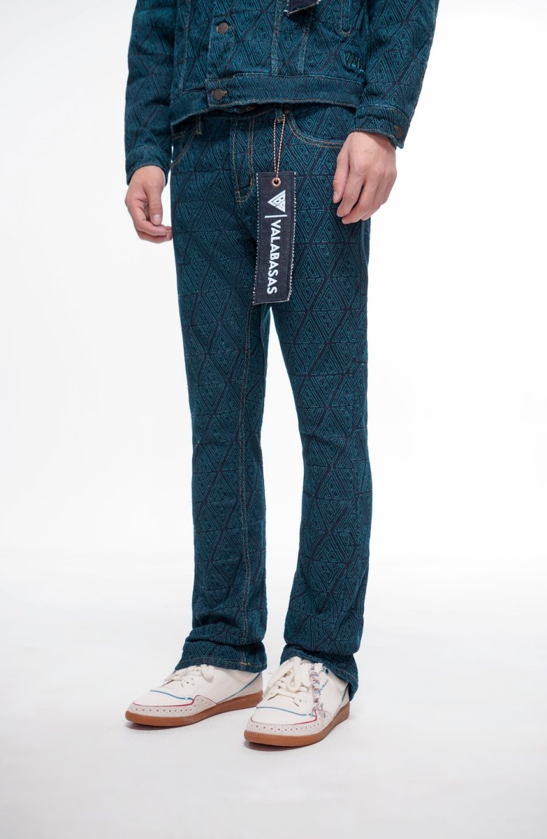 Lockjaw Indigo Blue Stacked Jeans - Valabasas