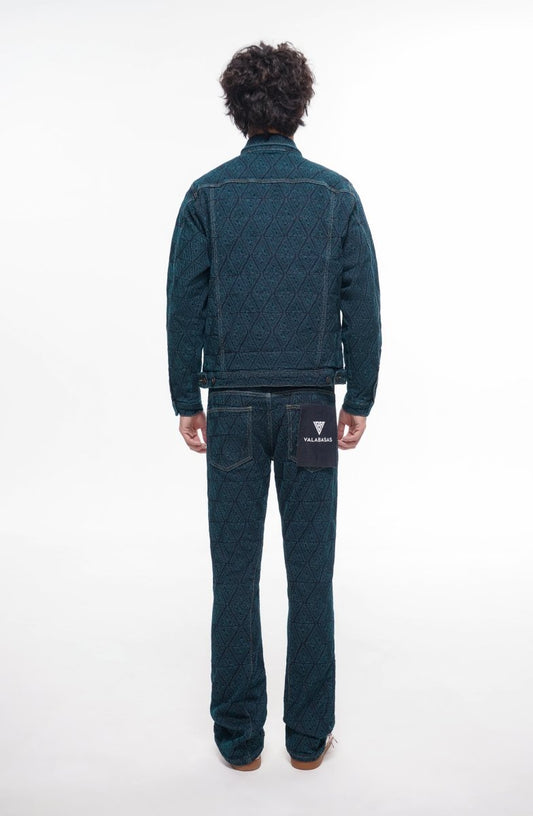 Lockjaw Indigo Blue Stacked Jeans - Valabasas