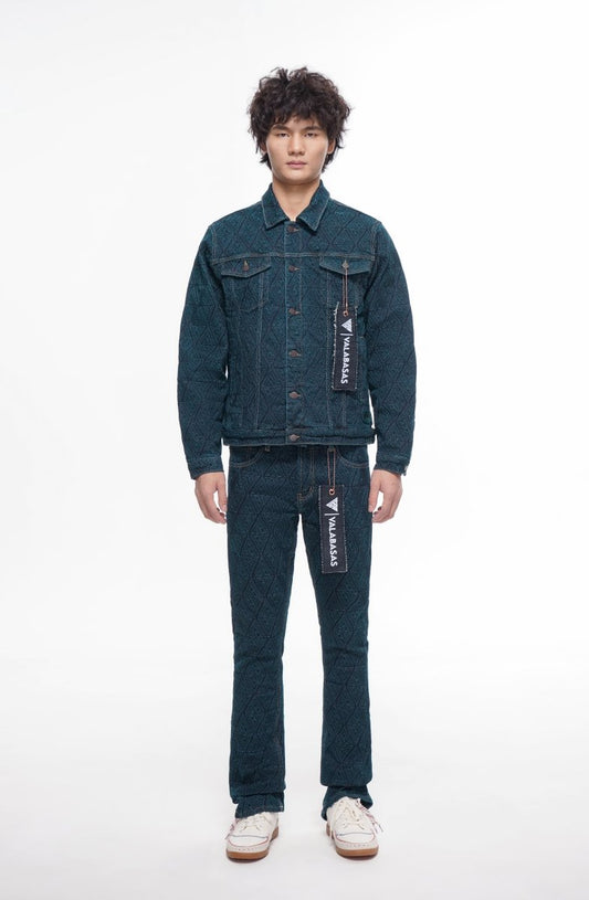 Lockjaw Indigo Blue Stacked Jeans - Valabasas