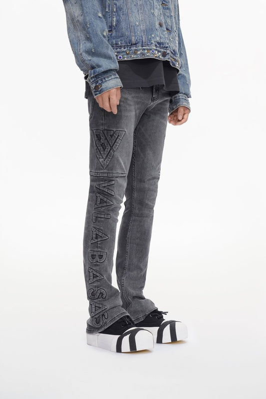 Lore Grey Wash Stacked Jeans - Valabasas