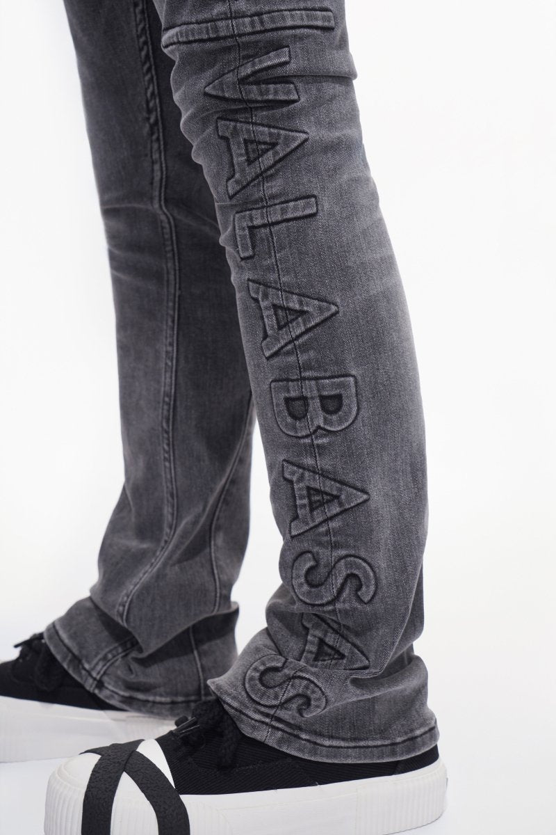 Lore Grey Wash Stacked Jeans