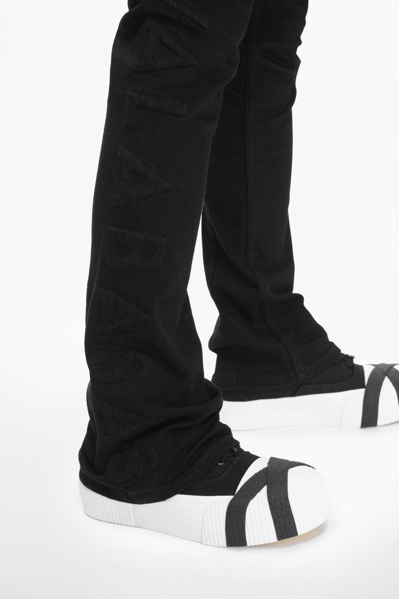 Lore Jet Black Stacked Jeans