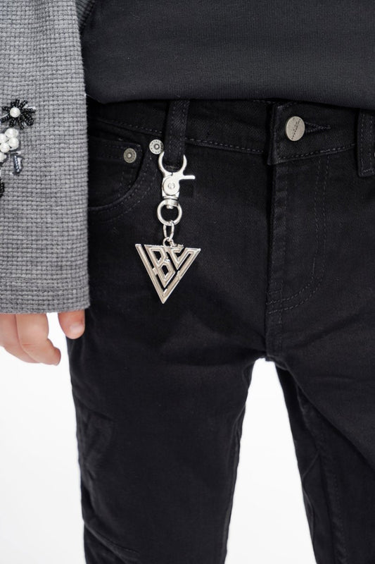 Lore Kids Jet Black Stacked Jeans - Valabasas