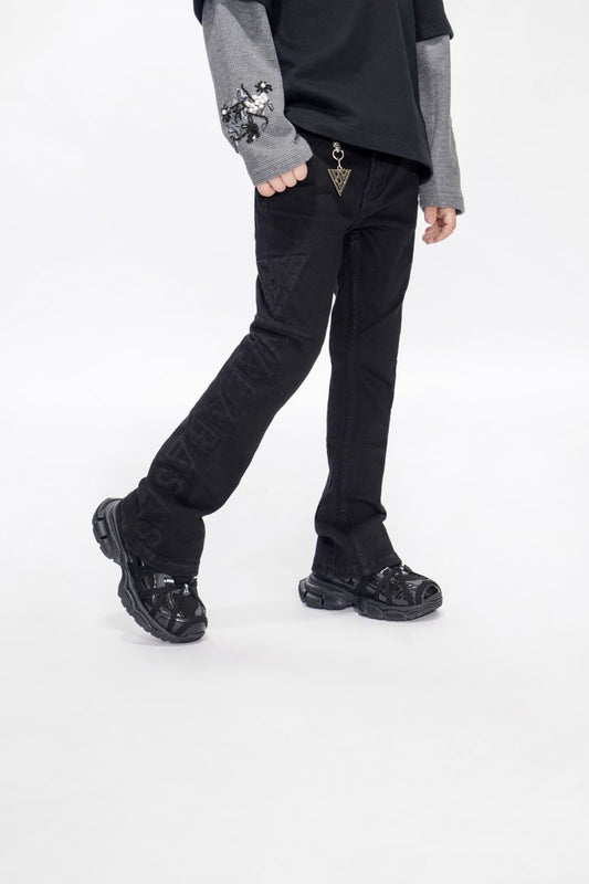 Lore Kids Jet Black Stacked Jeans - Valabasas