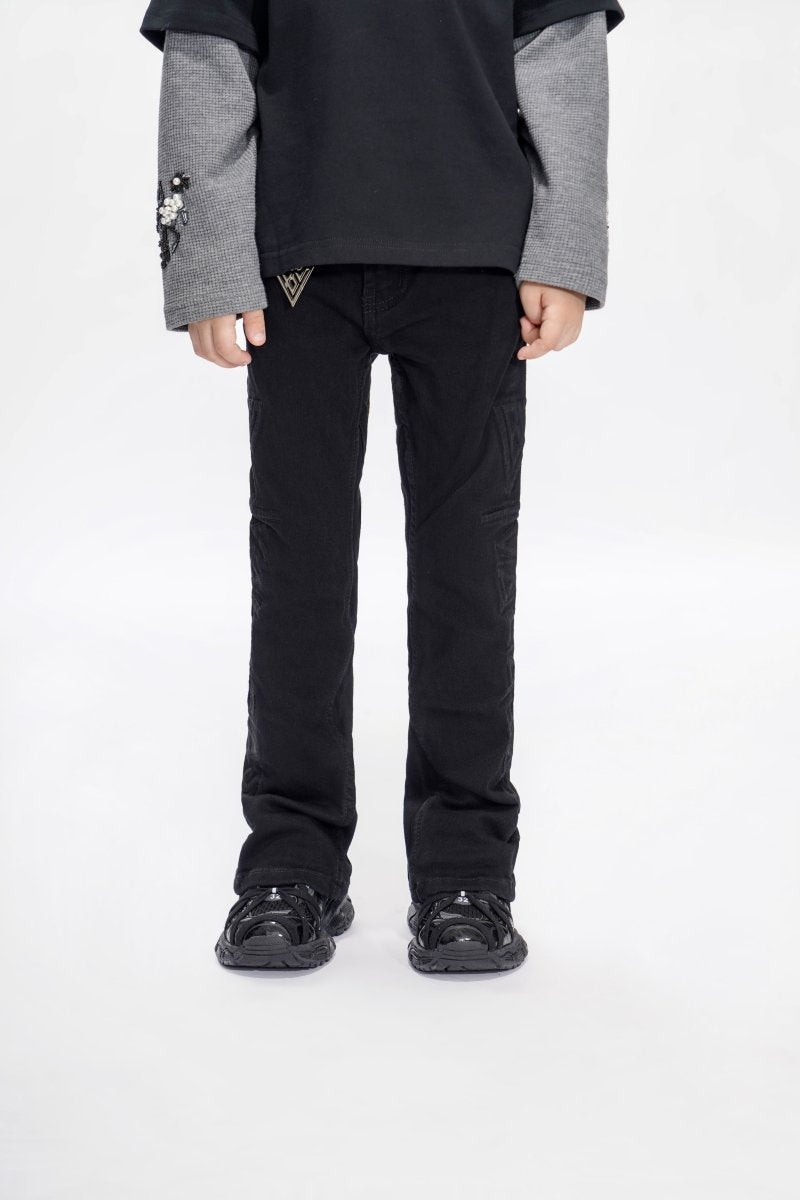 Lore Kids Jet Black Stacked Jeans - Valabasas