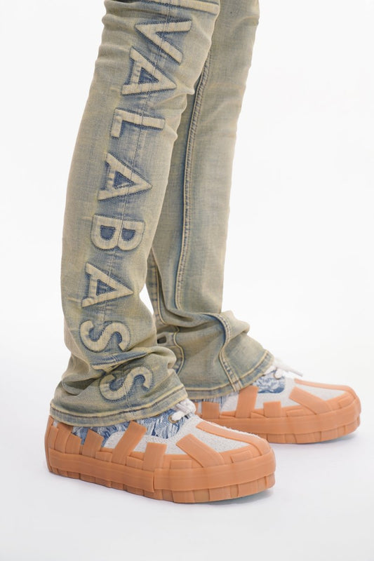Lore Light Vintage Blue Stacked Jeans - Valabasas
