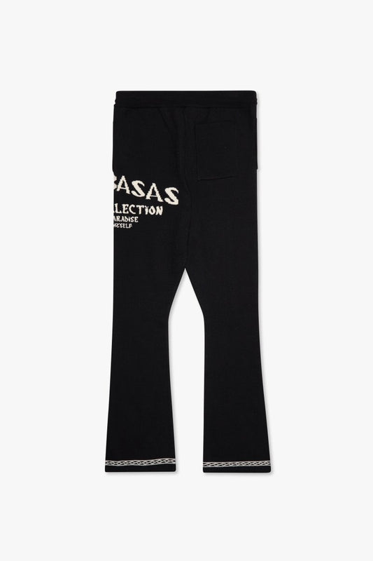 "Lost In" Stacked Pants Black - Valabasas