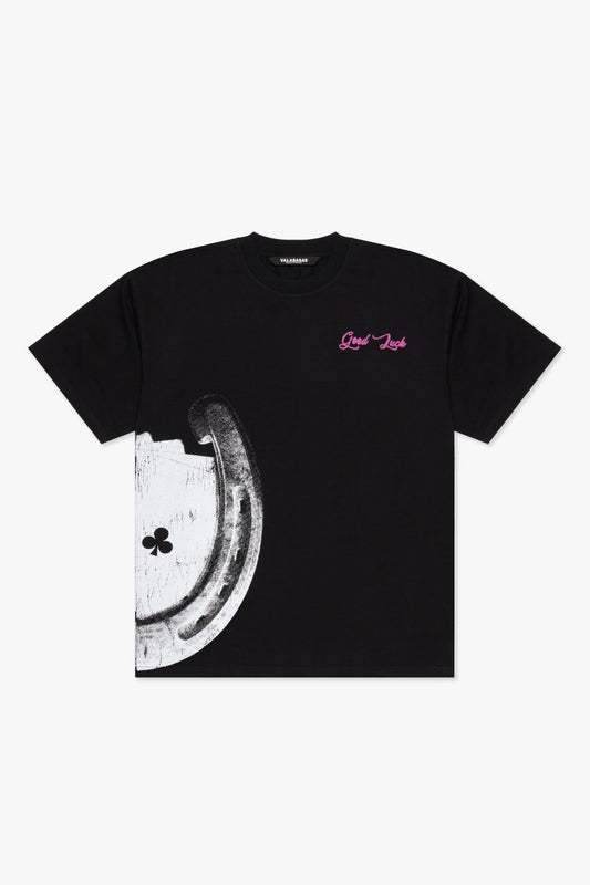 "LUCKY" TEE JET BLACK - Valabasas