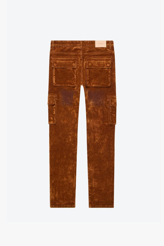 "LUXE" SUEDE SKINNY JEAN BROWN - Valabasas