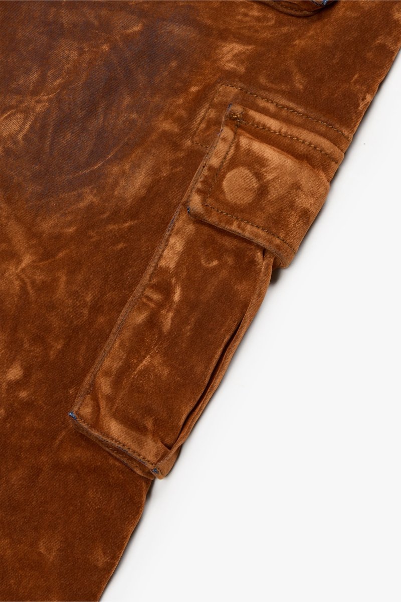 "LUXE" SUEDE SKINNY JEAN BROWN - Valabasas
