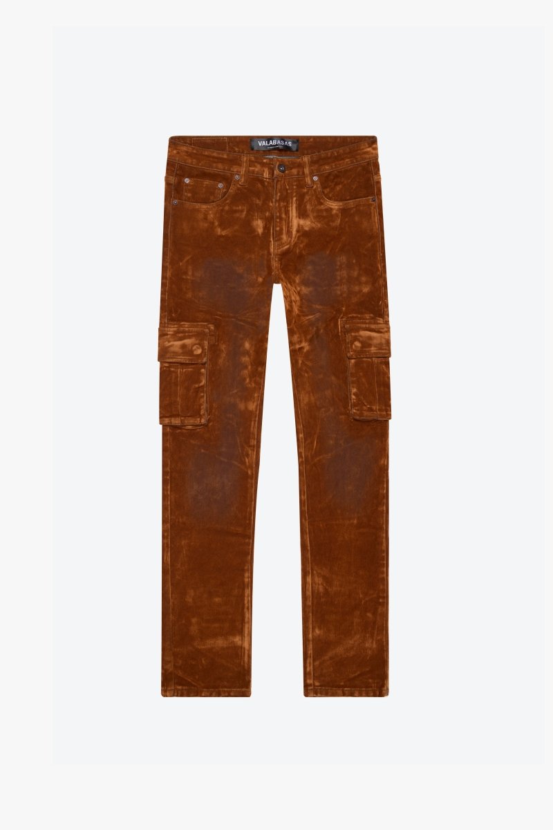 "LUXE" SUEDE SKINNY JEAN BROWN - Valabasas