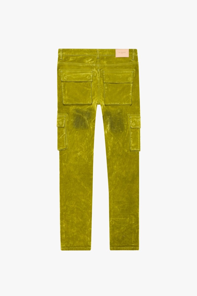 "LUXE" SUEDE SKINNY JEAN GREEN - Valabasas