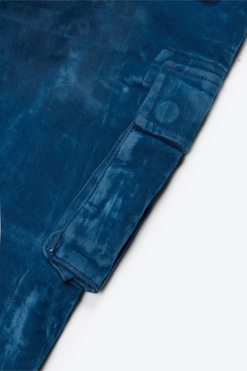 "LUXE" SUEDE SKINNY JEAN INDIGO - Valabasas