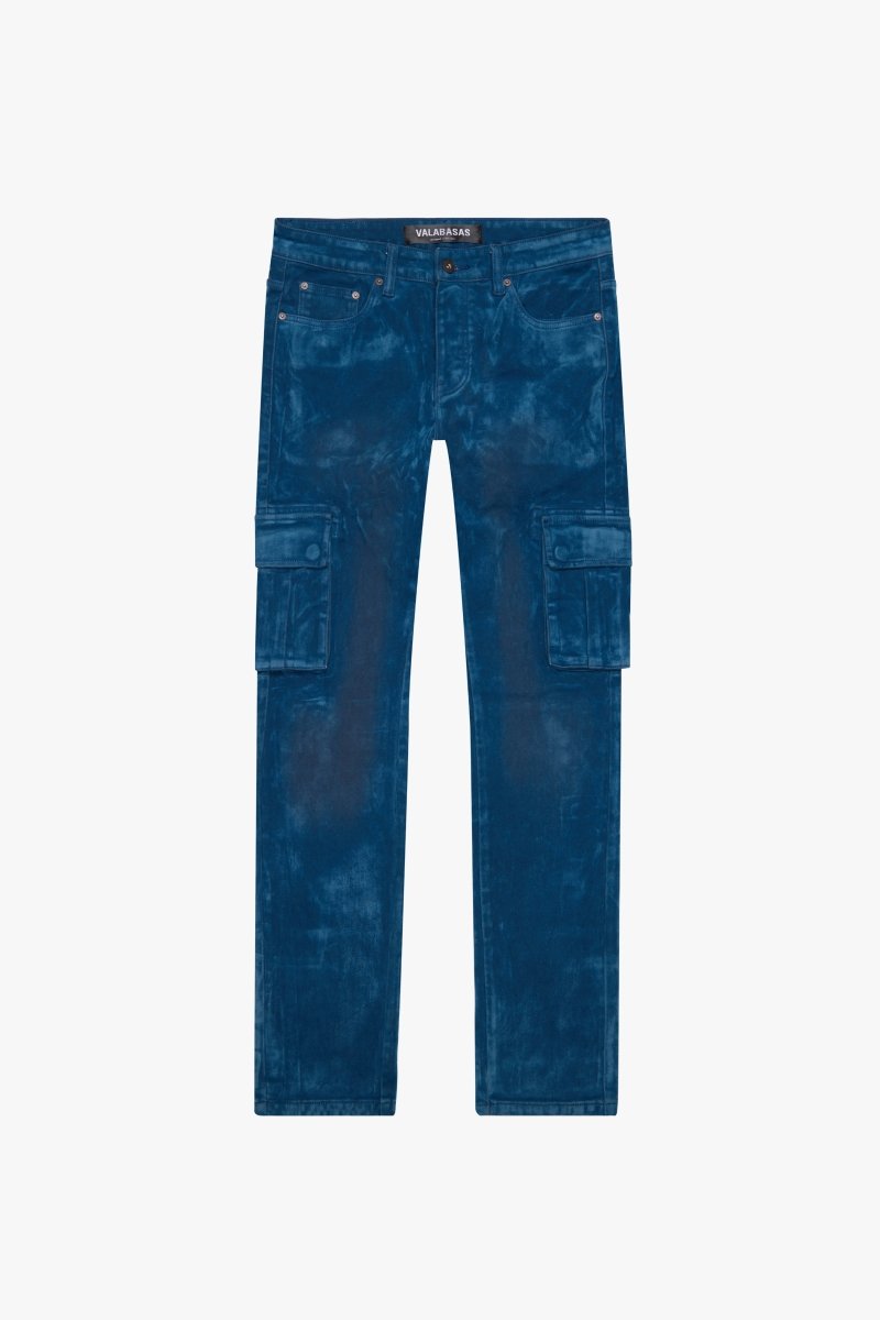 "LUXE" SUEDE SKINNY JEAN INDIGO - Valabasas
