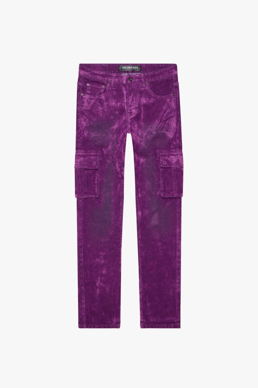 "LUXE" SUEDE SKINNY JEAN PURPLE - Valabasas