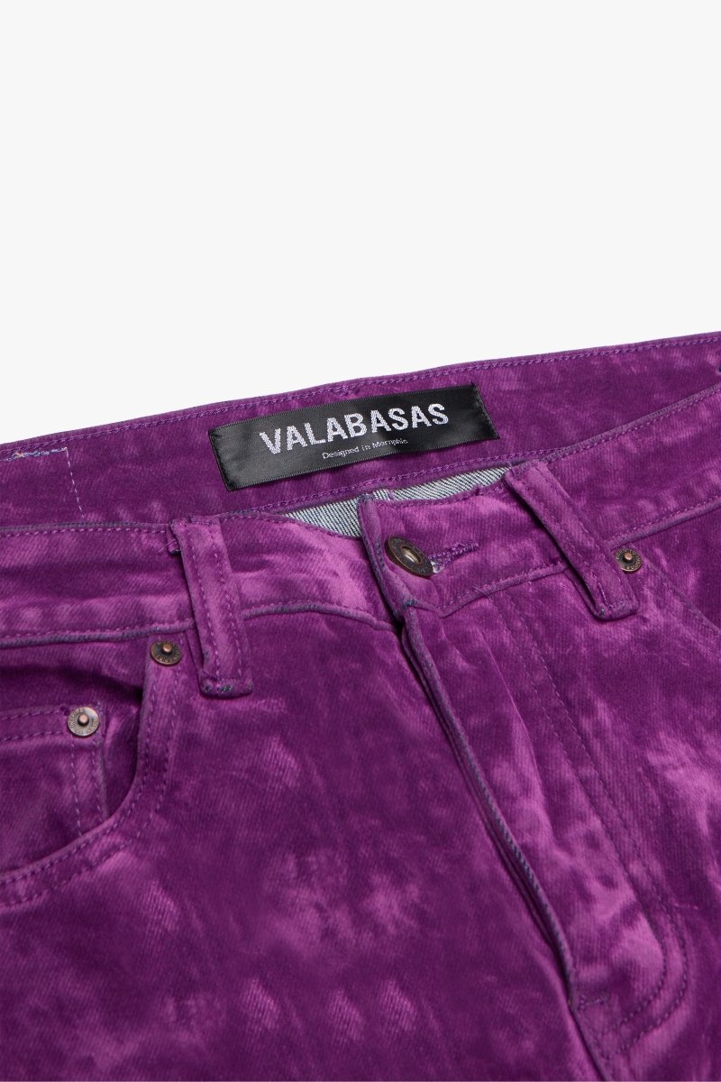 "LUXE" SUEDE SKINNY JEAN PURPLE - Valabasas