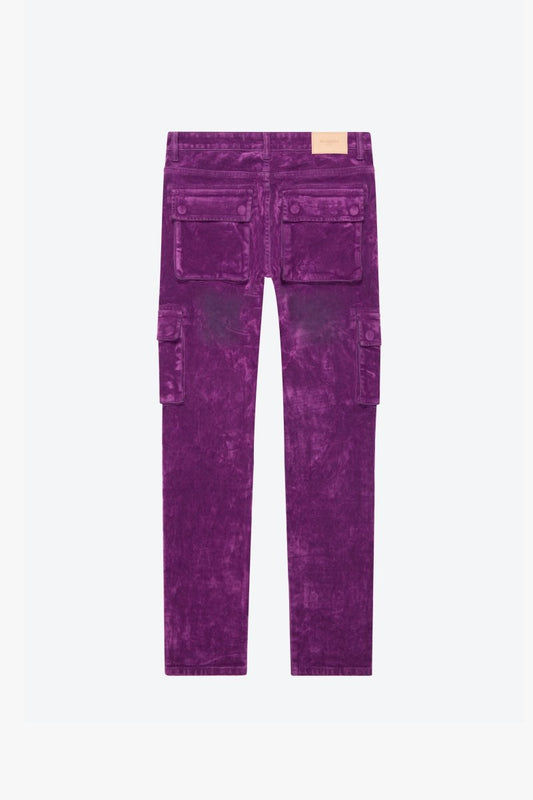 "LUXE" SUEDE SKINNY JEAN PURPLE - Valabasas