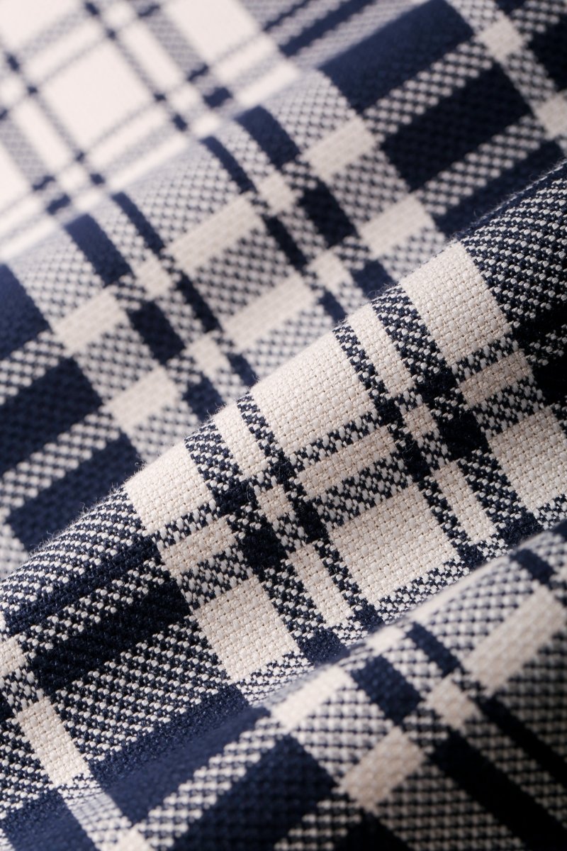 Luz Plaid Button Down – Blue / White (Cotton Blend) - Valabasas