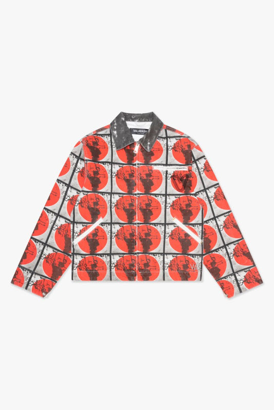 "MASSARI" BUTTON DOWN BLACK MULTI - Valabasas