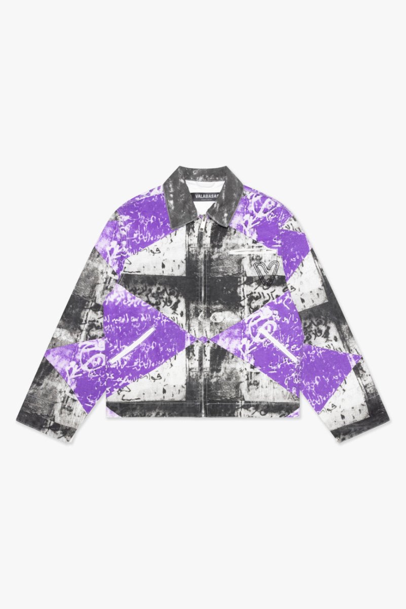 "MASSARI" BUTTON DOWN PURPLE MULTI - Valabasas