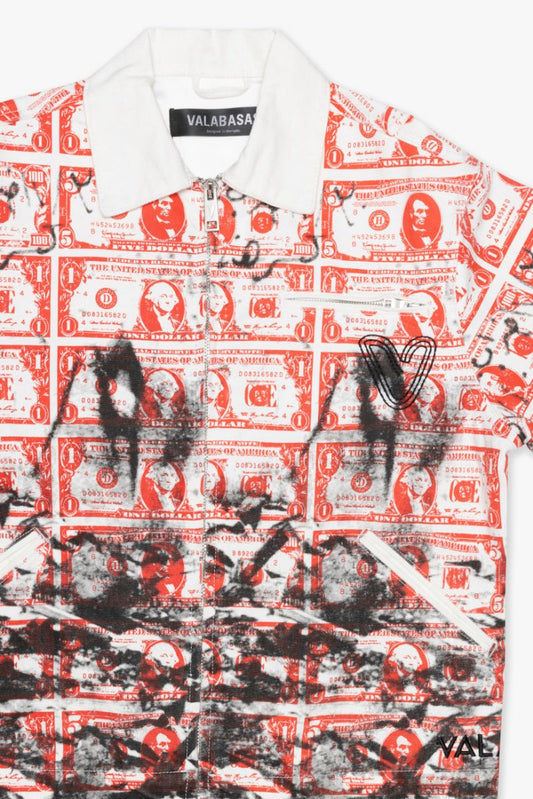 "MASSARI" BUTTON DOWN WHITE MULTI - Valabasas