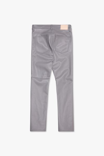 "MERDALI" LEATHER Func SKINNY & STACKED DENIM GREY - Valabasas