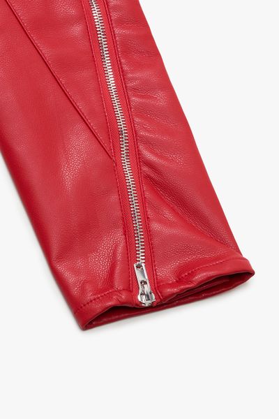 "MERDALI" RED LEATHER SKINNY PANTS RED LEATHER - Valabasas