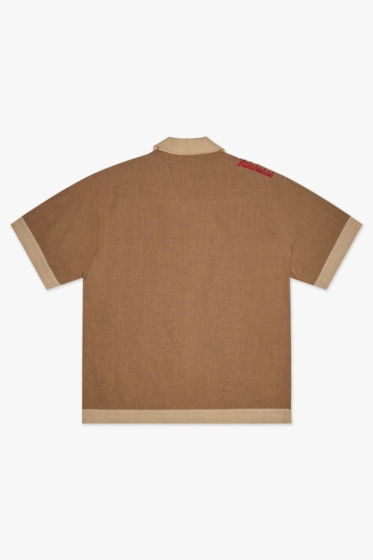 Milan Button Down Brown - Valabasas