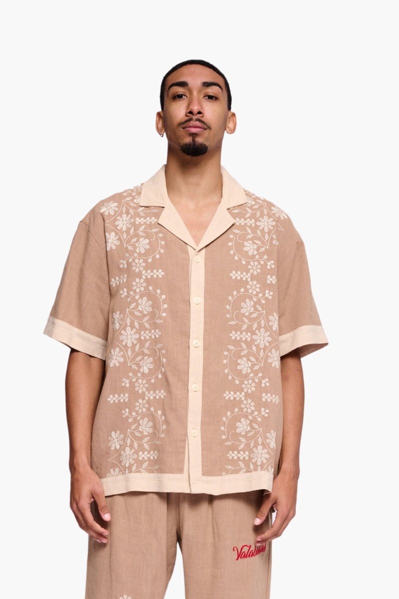 Milan Button Down Brown - Valabasas