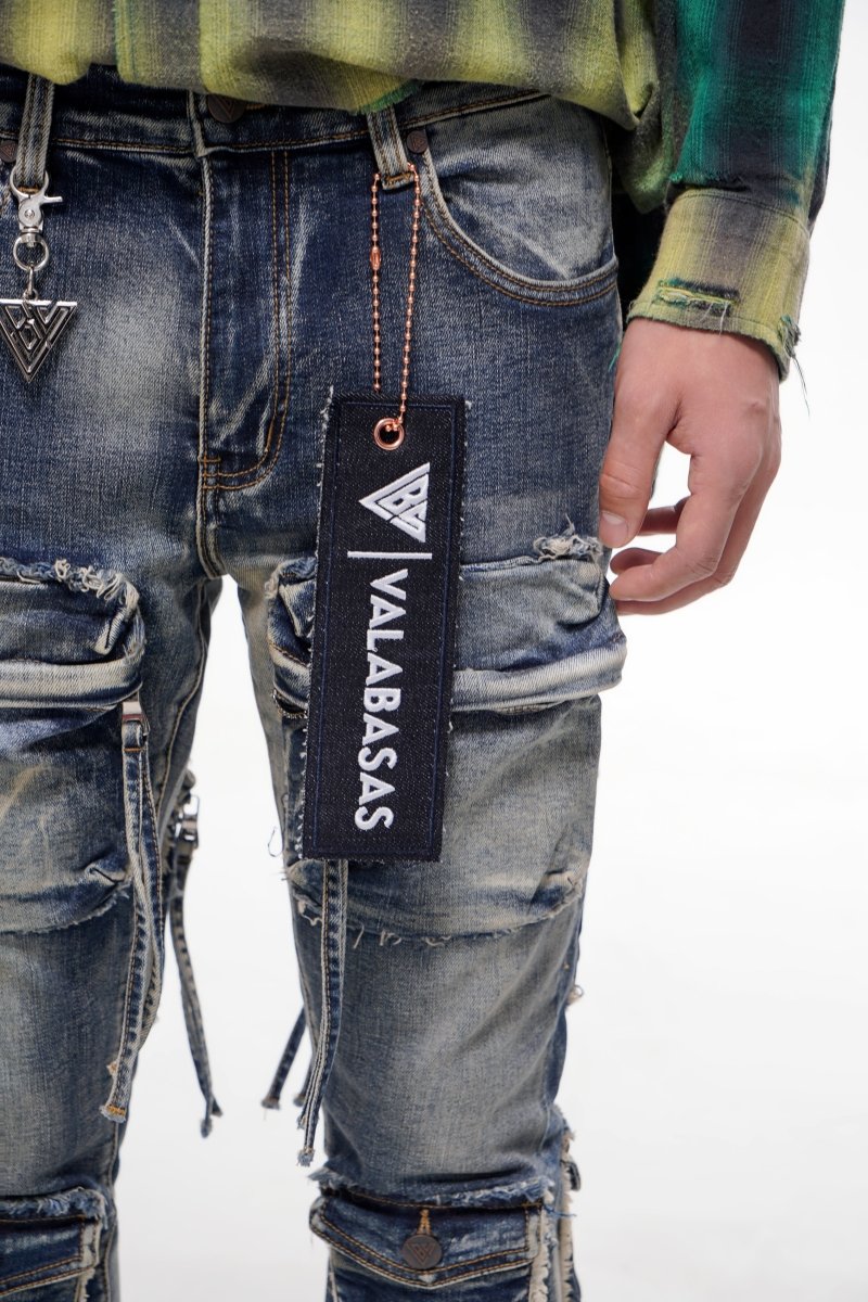 Mirage Blue Vintage Stacked Jeans – Valabasas