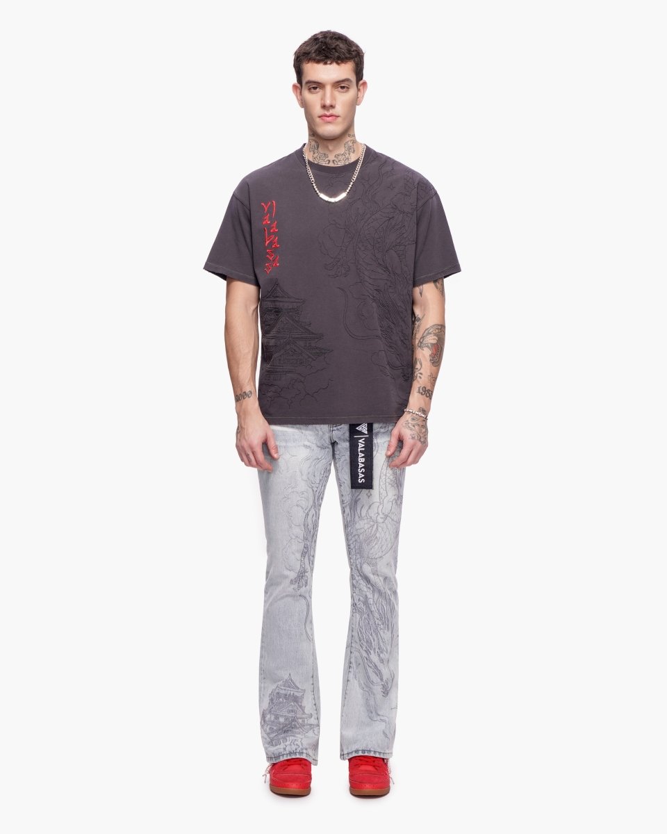 Mist Temple Tee Grey - Valabasas