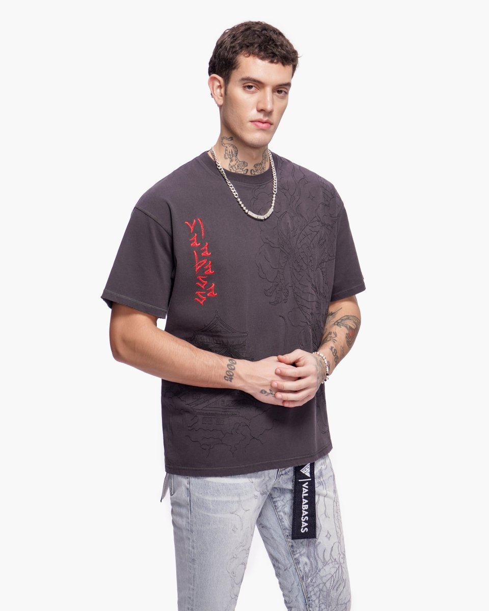 Mist Temple Tee Grey - Valabasas