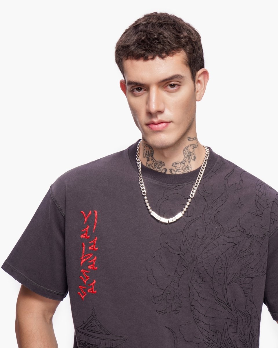 Mist Temple Tee Grey - Valabasas